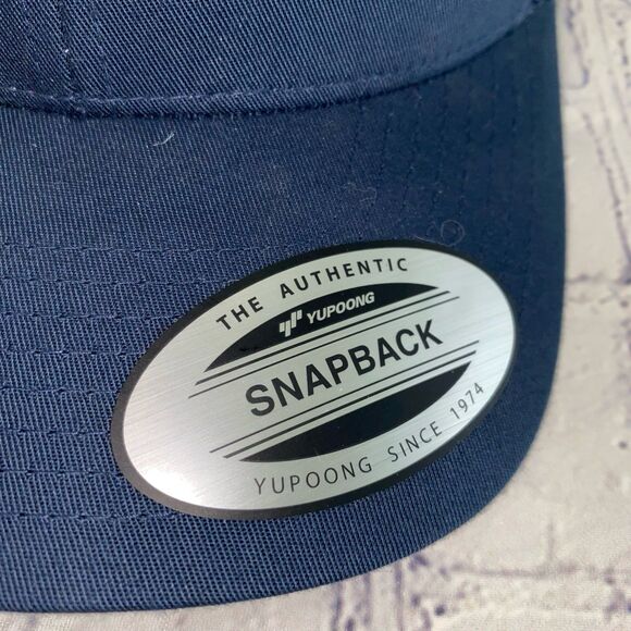 The Classics of Yupoong Cap Hat Unisex Snapback Blue Patch Logo SA Company Cap - Picture 3 of 8